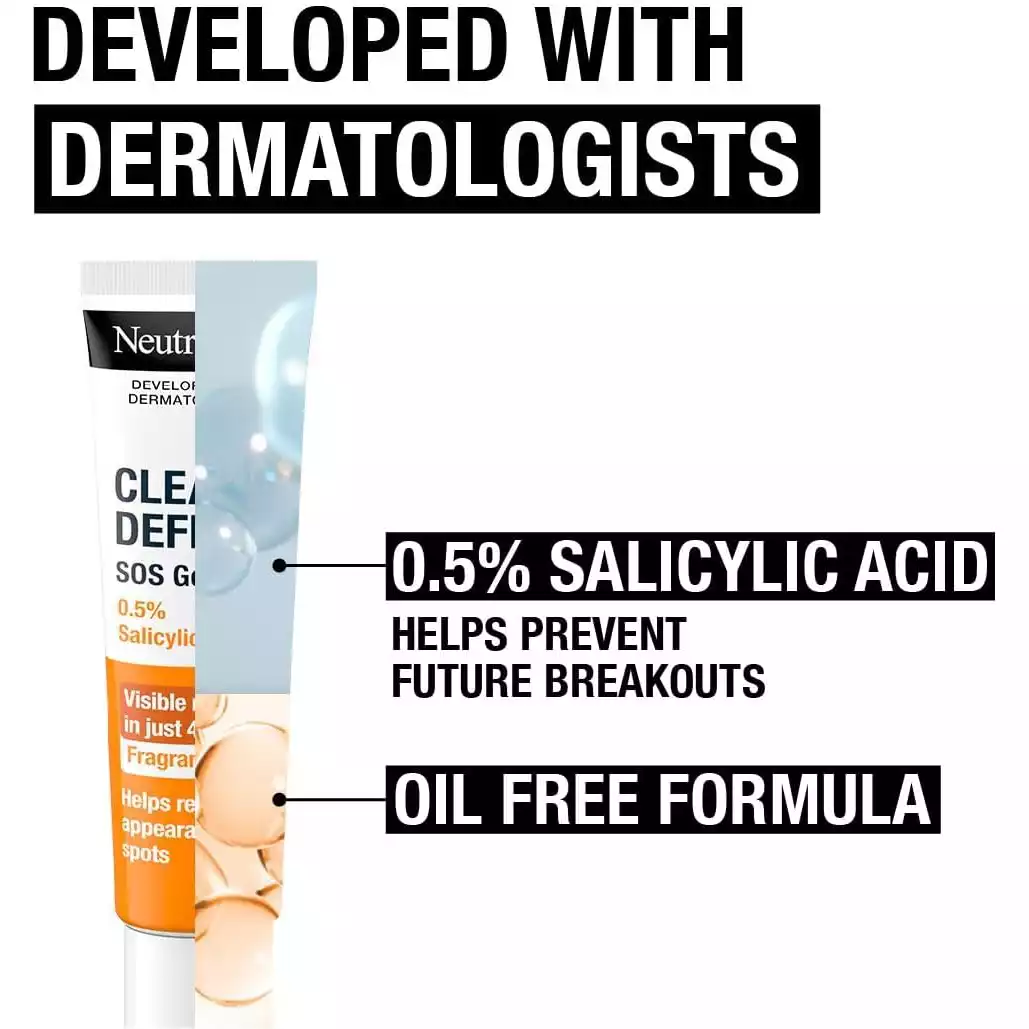 Neutrogena Clear & Defend 0.5% Salicylic Acid Oil Free SOS Gel-15ml thumbnail 4