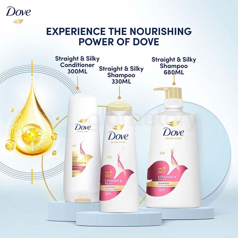 Dove Ultra Care Shampoo Straight & Silky Pro Moisture Complex-680ml