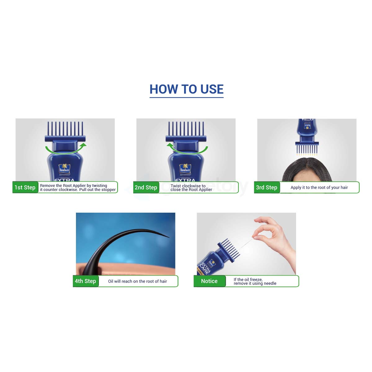Parachute Advansed Extra Care Anti Hairfall Oil-150ml Root Applier thumbnail 5