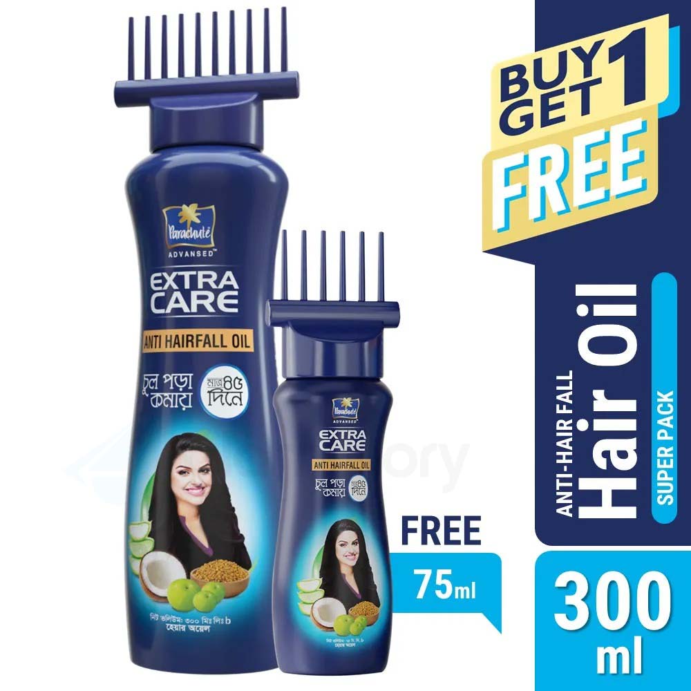 Parachute Advansed Extra Care Anti Hairfall Oil-300ml Root Applier Free 75ml