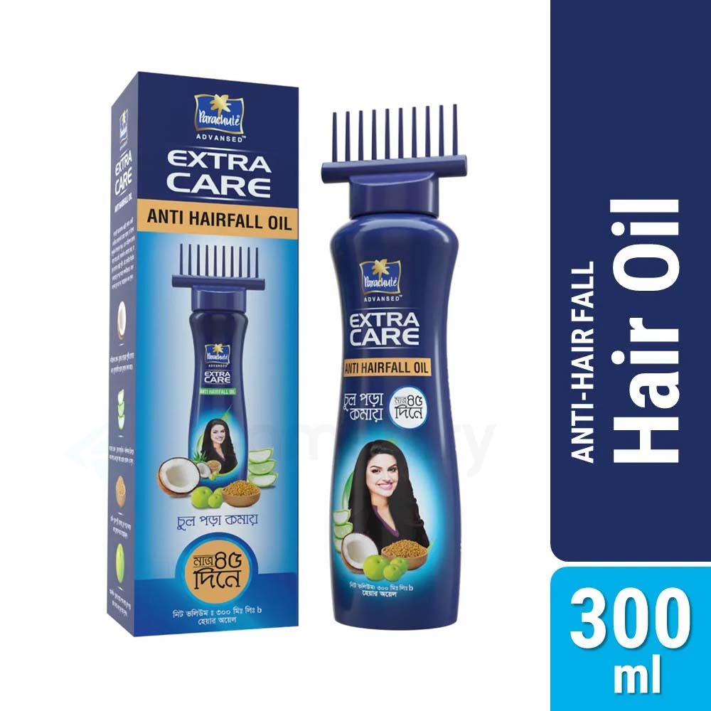 Parachute Advansed Extra Care Anti Hairfall Oil-300ml Root Applier Free 75ml