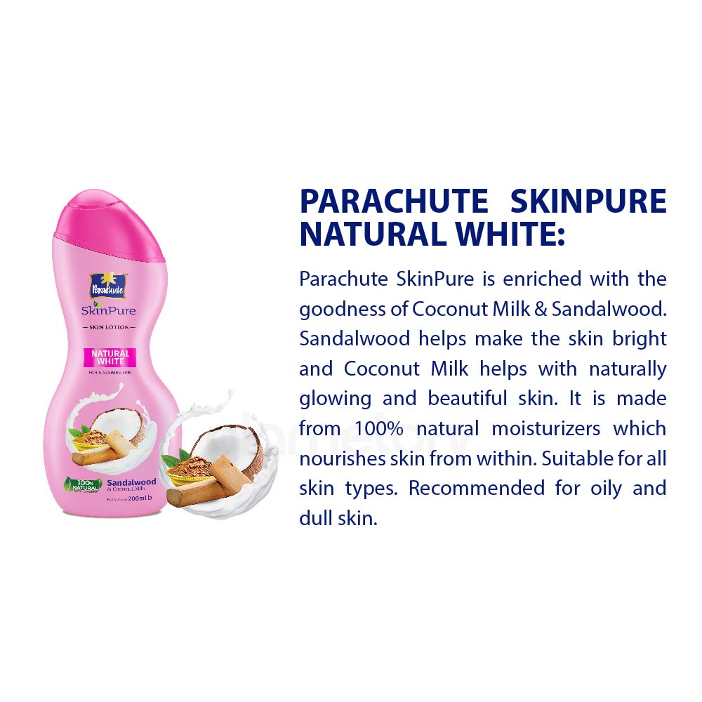 Parachute SkinPure Skin Lotion Natural White-300ml thumbnail 3