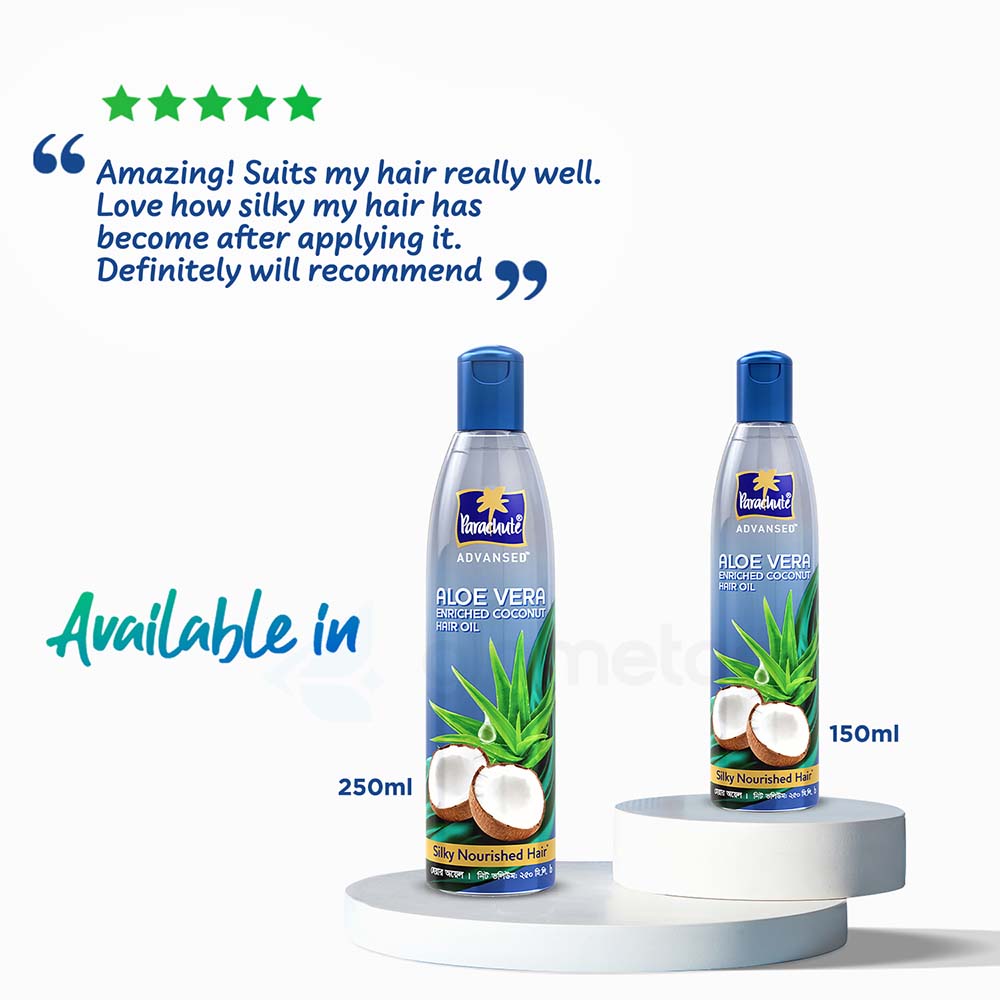 Parachute Advansed Aloe Vera Enriched Coconut Hair Oil-250ml 2 Pack thumbnail 5