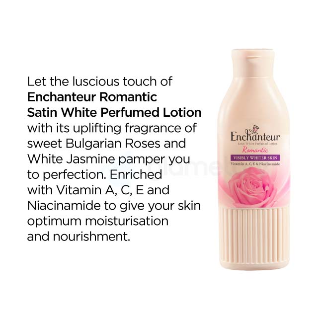 Enchanteur Body Lotion Romantic Satin Smooth Perfumed with Vitamin A, C, E & Niacinamide-250ml thumbnail 3