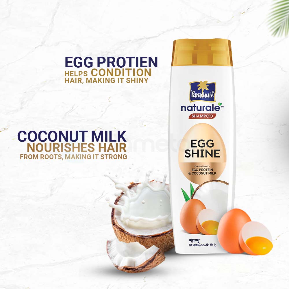 Bundle Pack Parachute Naturale Shampoo Egg Shine-330ml & Livon Hair Serum-100ml thumbnail 4