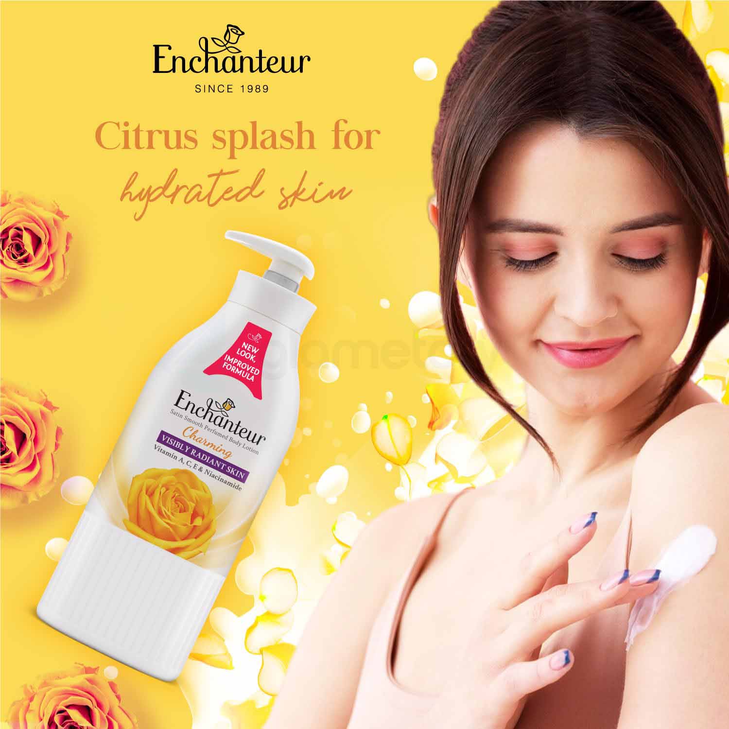 Enchanteur Lotion Charming Satin Smooth Perfumed with Vitamin A, C, E & Niacinamide-500ml thumbnail 5