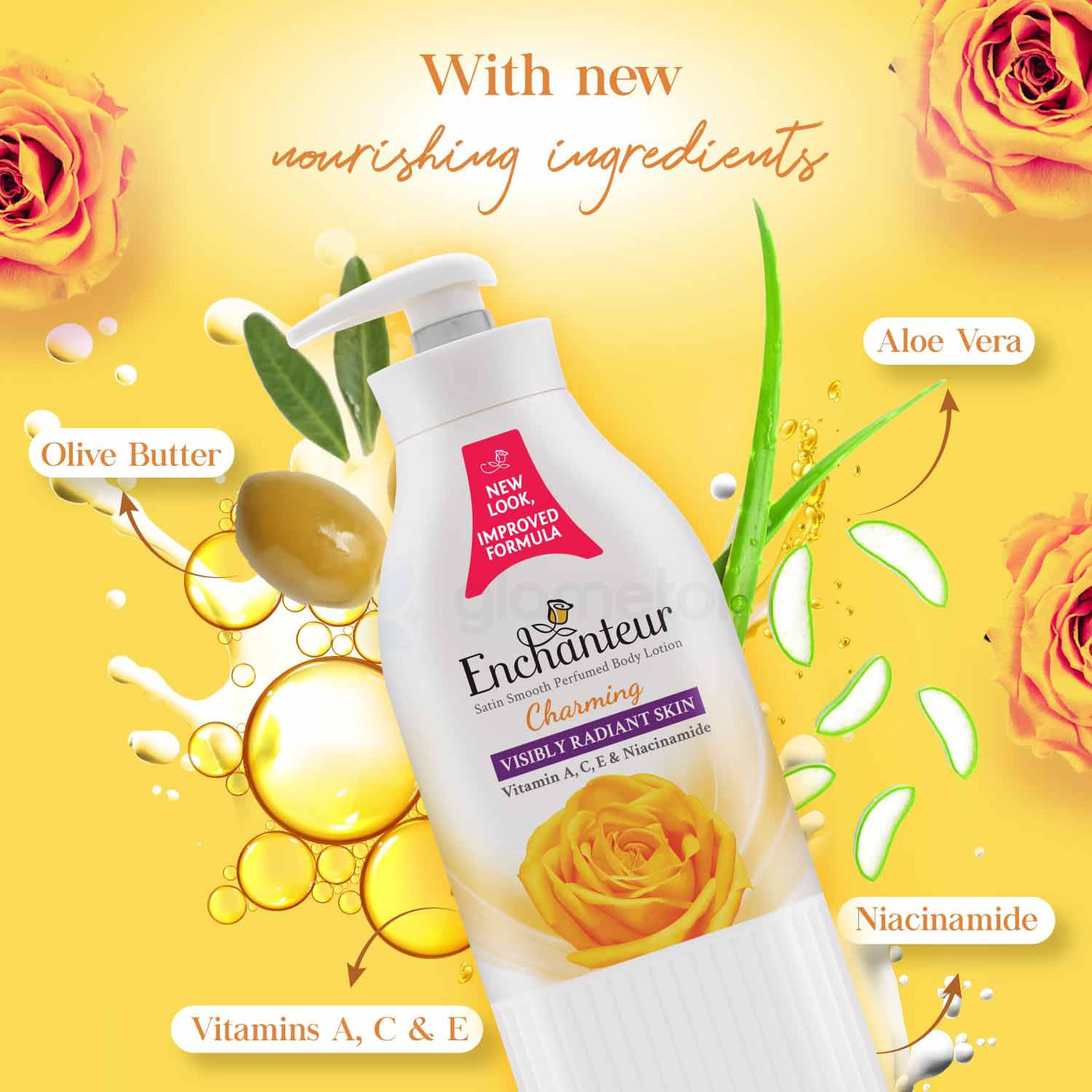 Enchanteur Lotion Charming Satin Smooth Perfumed with Vitamin A, C, E & Niacinamide-500ml thumbnail 6