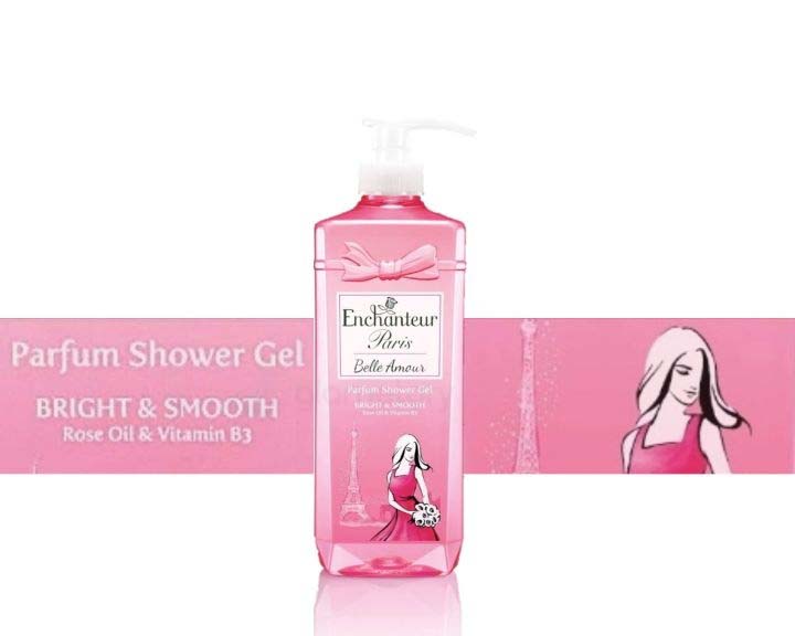 Enchanteur Paris Belle Amour Parfum Shower Gel Bright & Smooth with Rose Oil & Vitamin B3-750g thumbnail 3