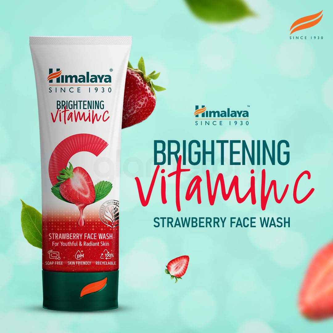 Himalaya Brightening Vitamin C Strawberry Face Wash For Youthful & Radiant Skin-100ml thumbnail 4