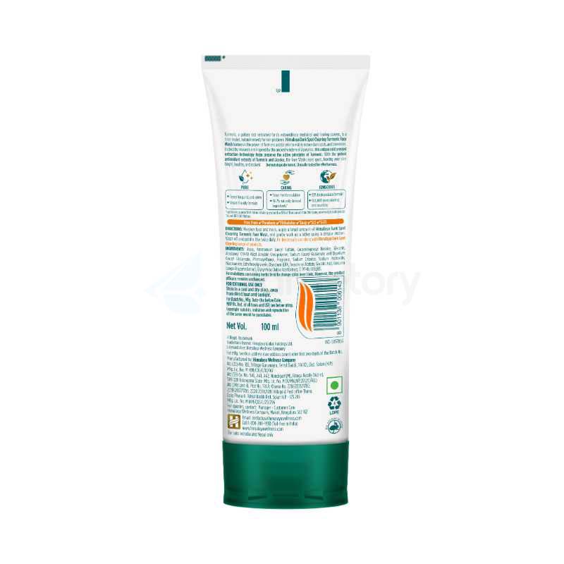 Himalaya Dark Spot Clearing Turmeric Face Wash Boosts Skin Radiance-100ml