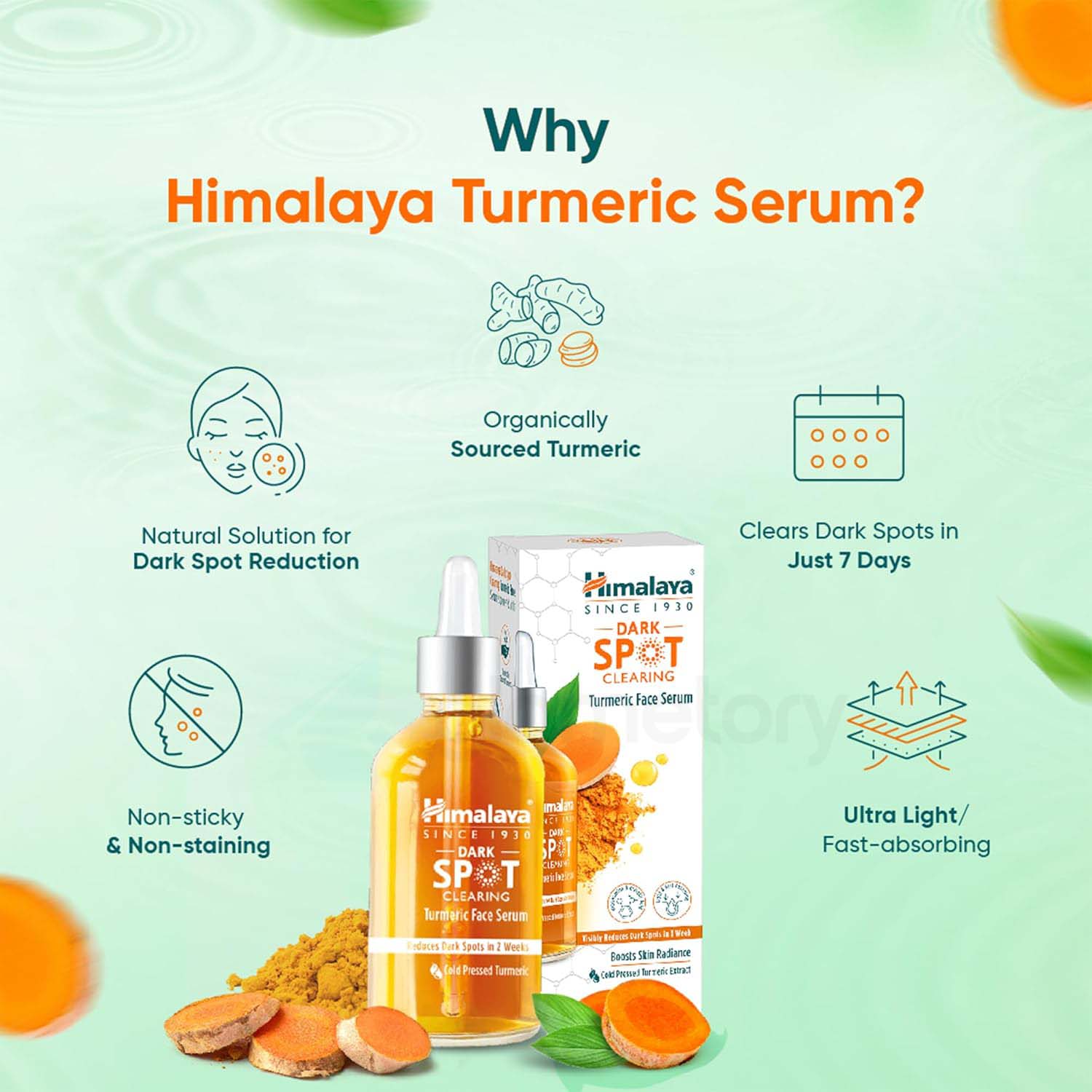 Himalaya Dark Spot Clearing Turmeric Face Serum-30ml thumbnail 6