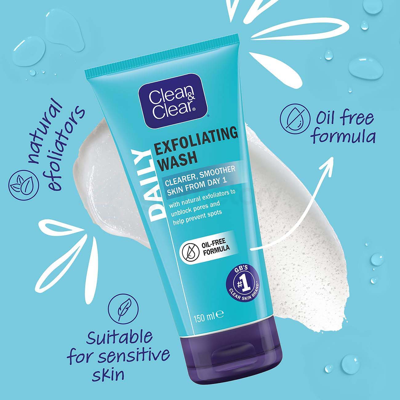Clean & Clear Daily Exfoliating Wash-150ml thumbnail 3