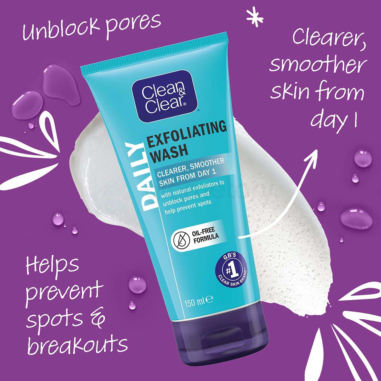 Clean & Clear Daily Exfoliating Wash-150ml thumbnail 4