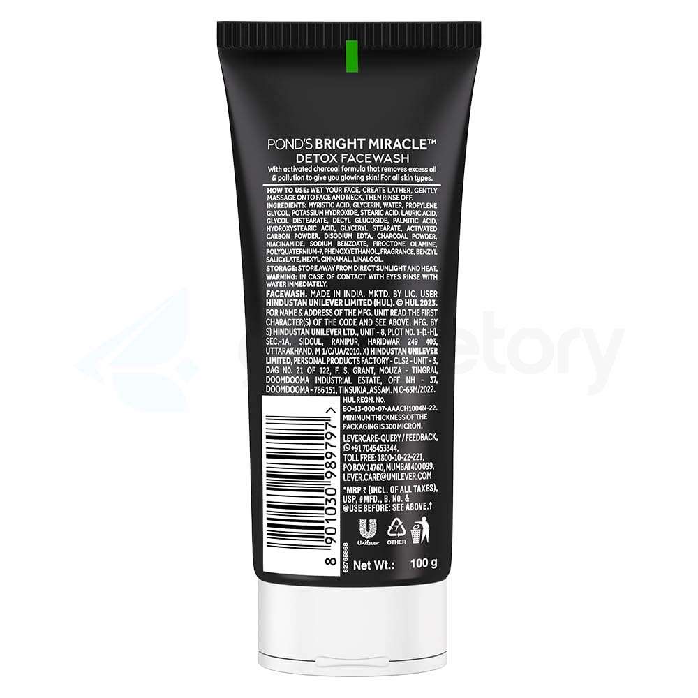 Pond's Bright Miracle Detox Facewash-100gm