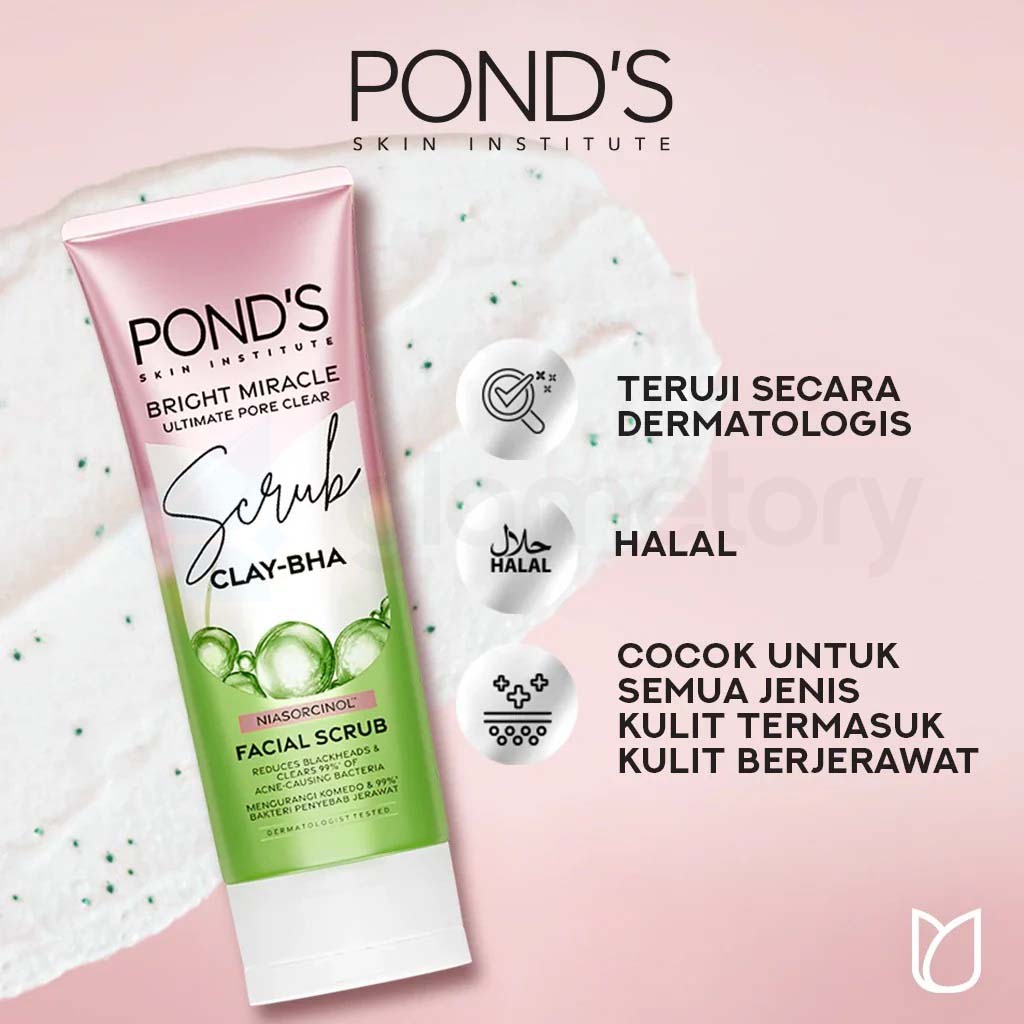 Pond's Bright Miracle Clay-BHA Facial Scrub-100g thumbnail 4