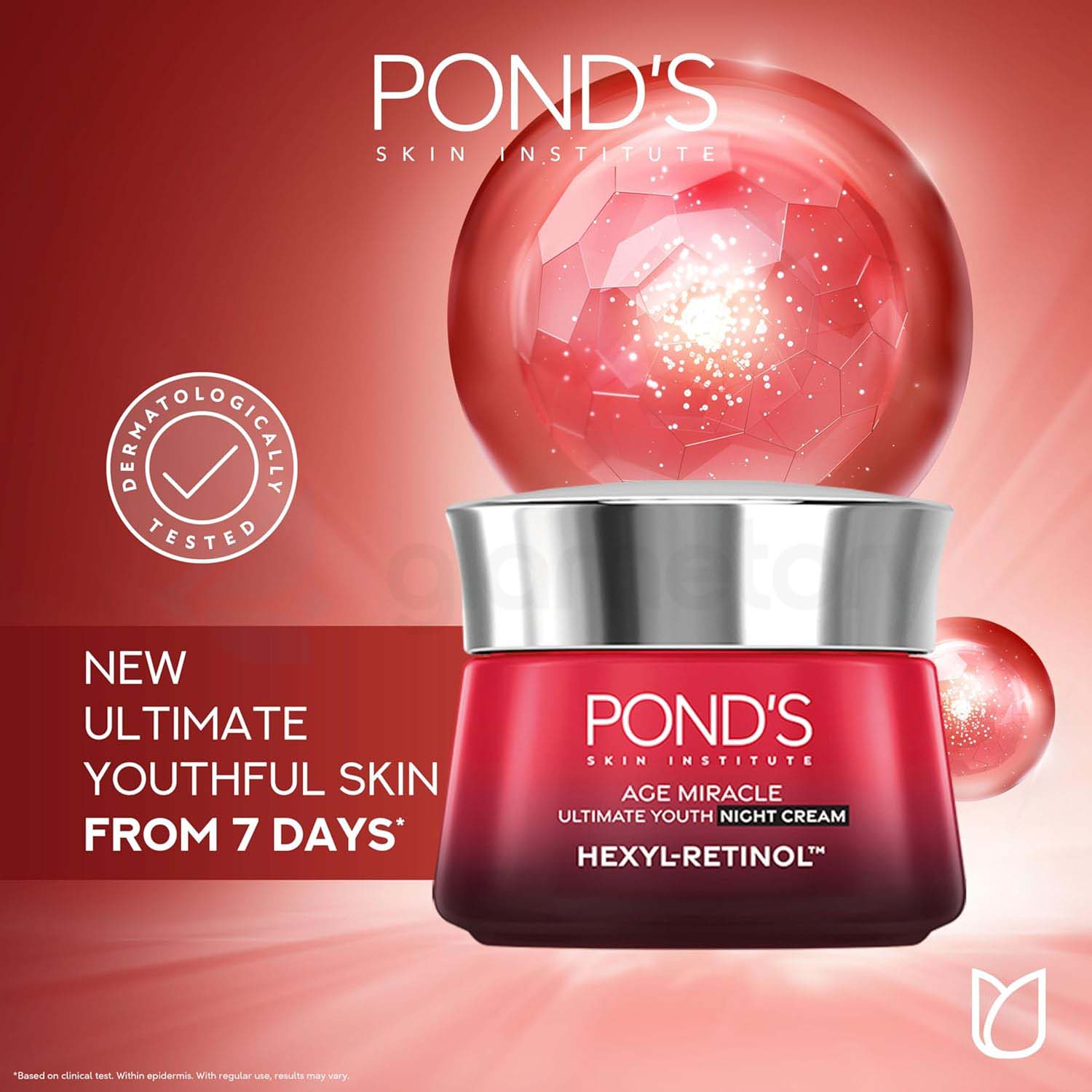 Pond's Age Miracle Hexyl Retinol Ultimate Youth Night Cream-45g