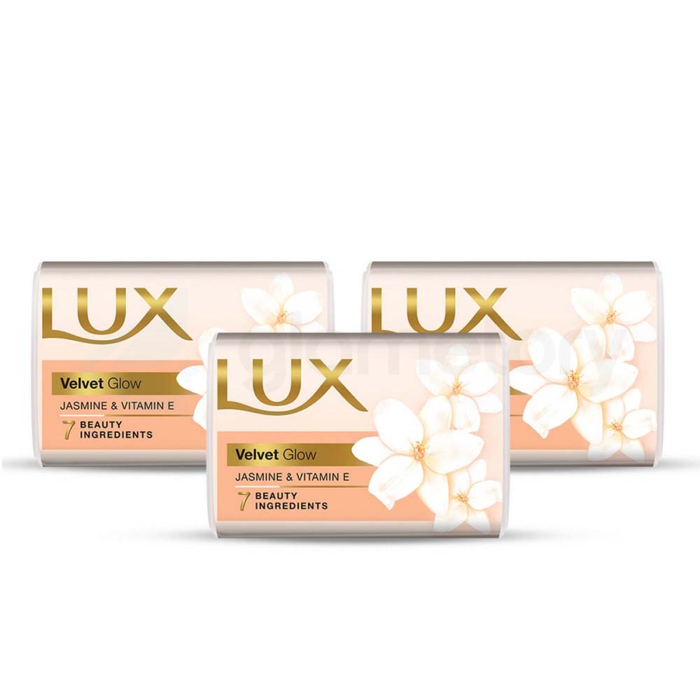 Lux Soap Bar Velvet Glow-100g Bundle of 3