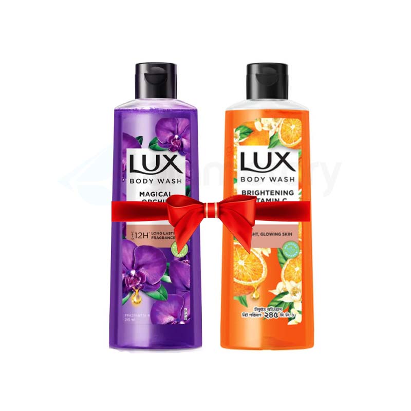 Lux Body Wash Brightening Vitamin C & Magical Orchid Combo-245ml