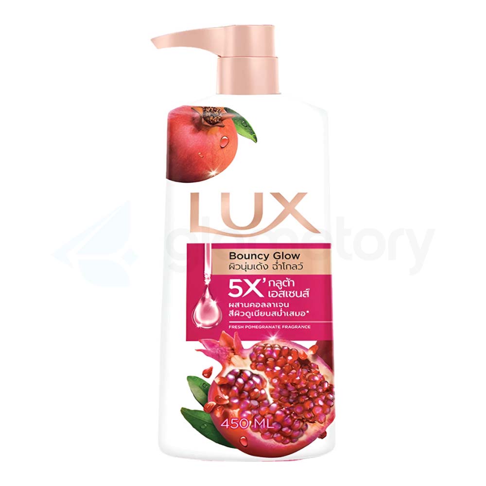 Lux 5X Bouncy Glow Fresh Pomegranate Fragrance Body Wash-450ml