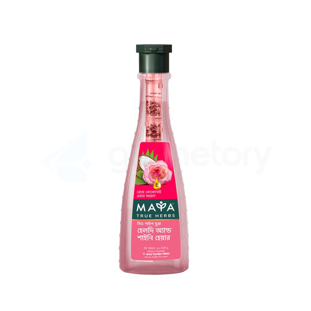 Maya True Herbs Rose Coconut Hair Oil-200ml Free 2 Hair Band