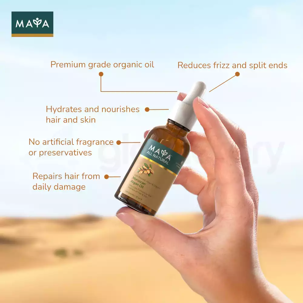 MAYA  All Natural Cold Pressed Moroccan Argan Oil-30ml thumbnail 4