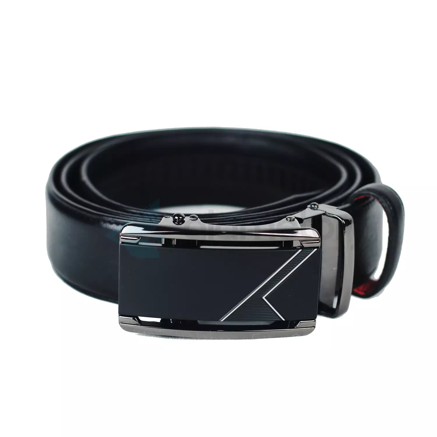 Men's Genuine Leather Gear Belt with Automatic Buckle
