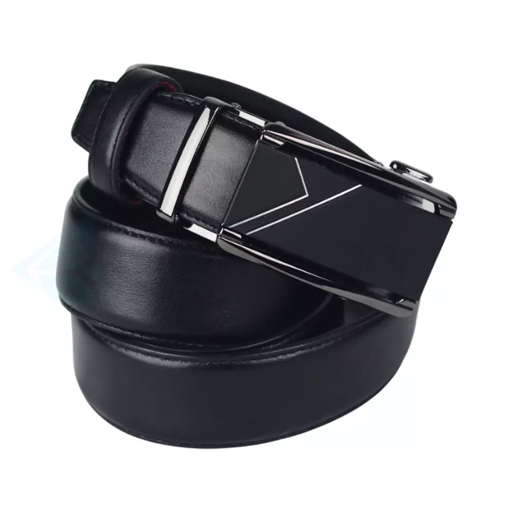 Men's Genuine Leather Gear Belt with Automatic Buckle thumbnail 3