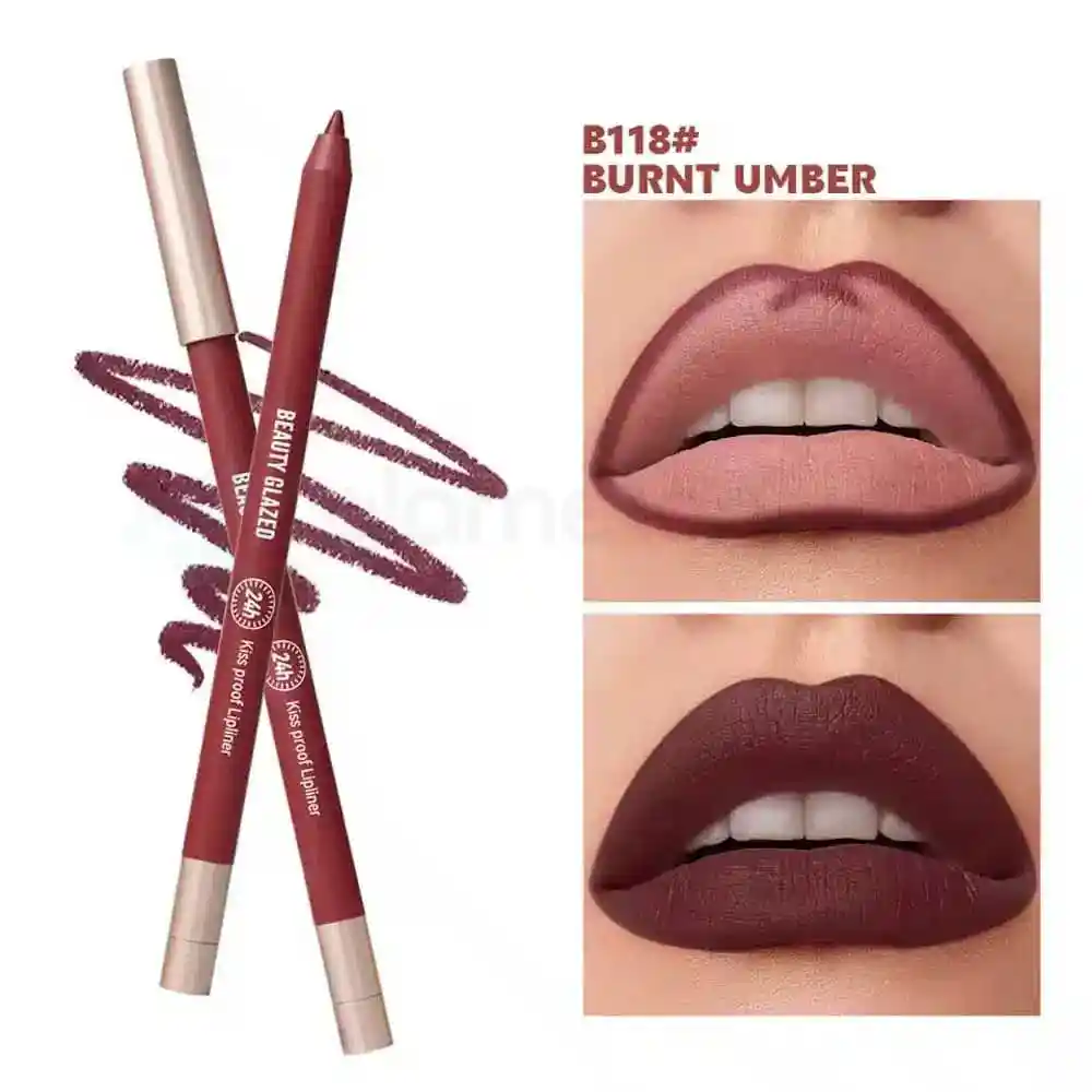 Beauty Glazed Waterproof Lip Liner-B118 Burnt Umber