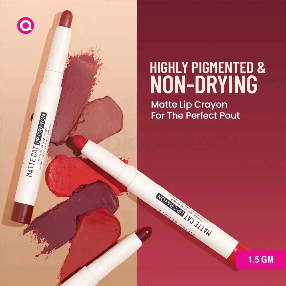 Swiss Beauty Matte Cat Lip Crayon 01 Shade Tangerine Buff thumbnail 4