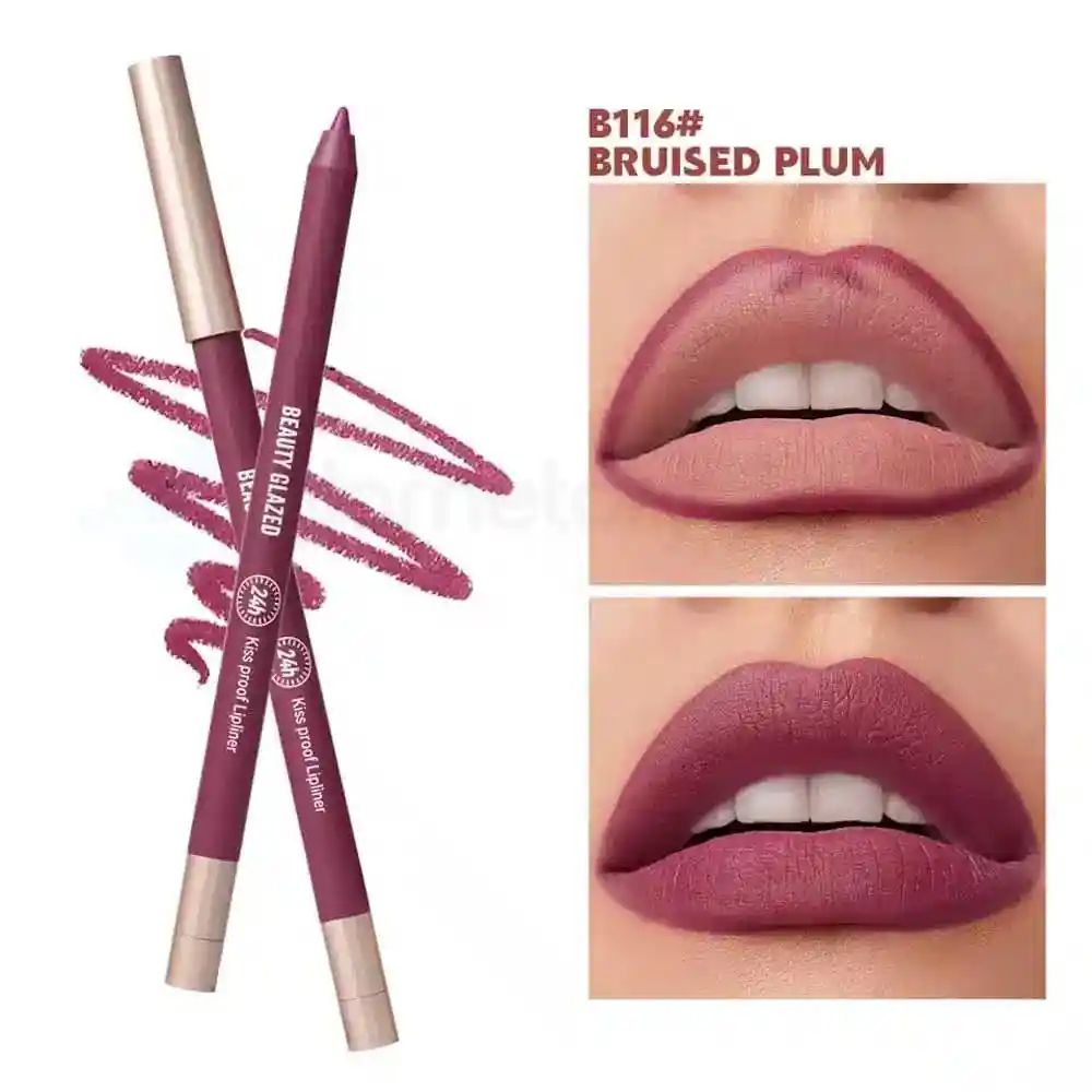 Beauty Glazed Waterproof Lip Liner-B116 Bruised Plum