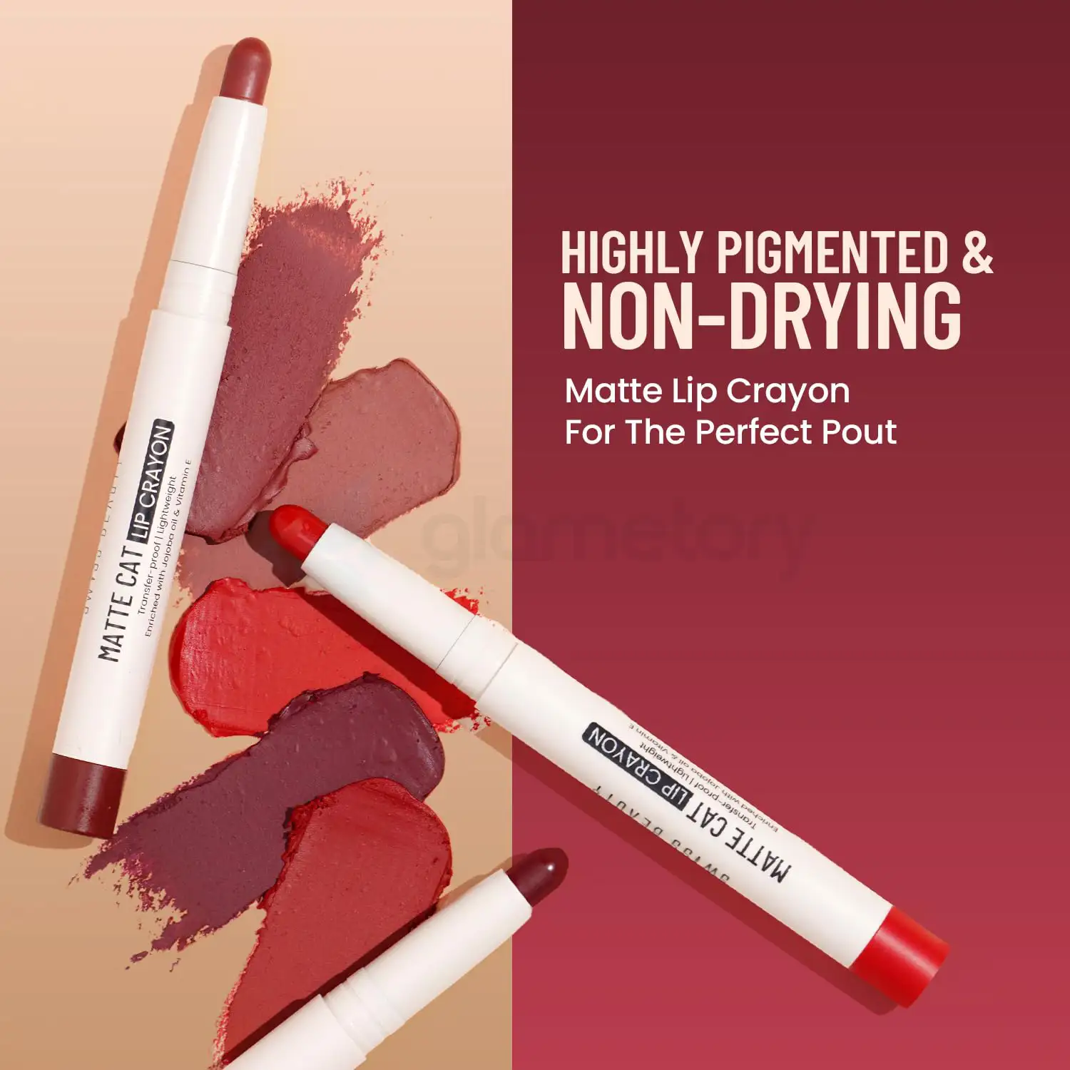 Swiss Beauty Matte Cat Lip Crayon Shade 11 Wild Rose thumbnail 4