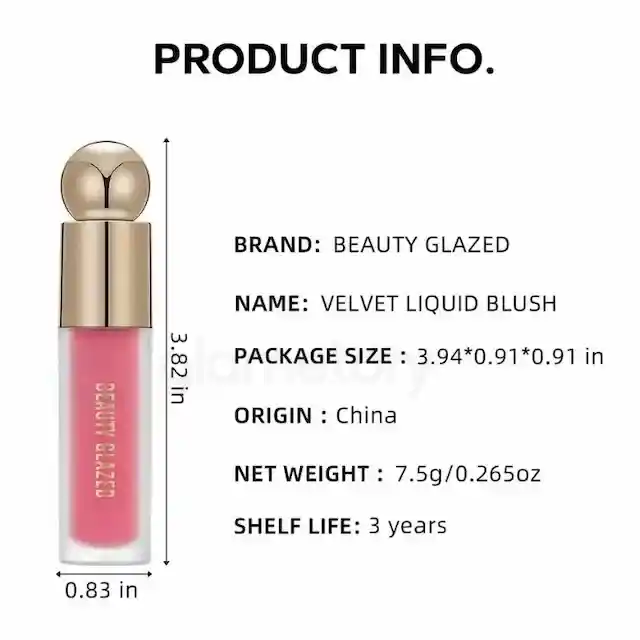 Beauty Glazed Weightless Creme Liquid Blush 101 Happy
