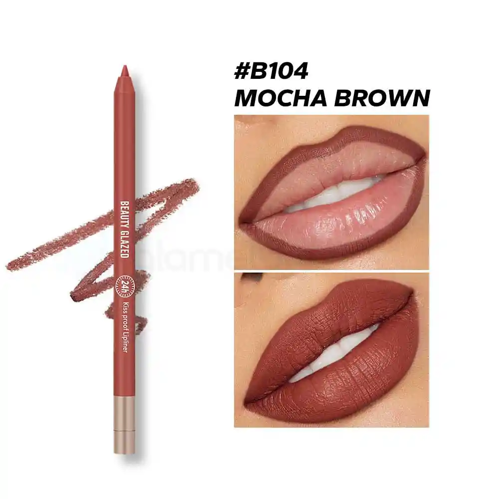 Beauty Glazed Waterproof Lip Liner-Mocha Brown B104