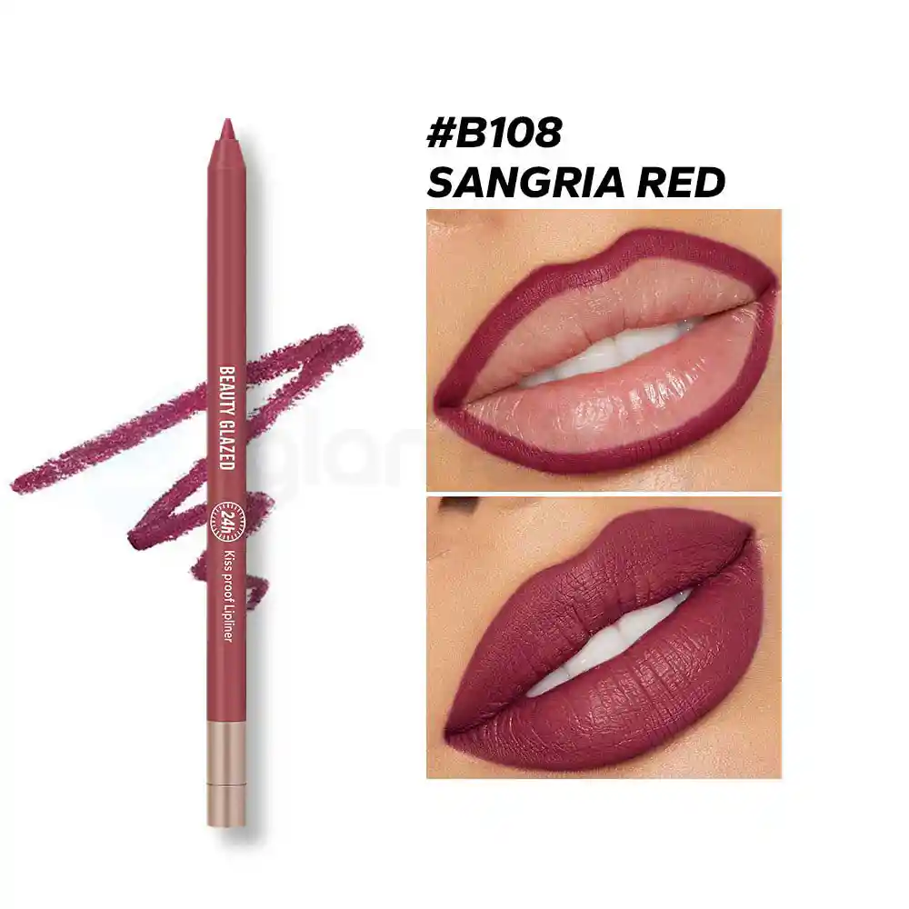 Beauty Glazed Waterproof Lip Liner-Sangria Red B108
