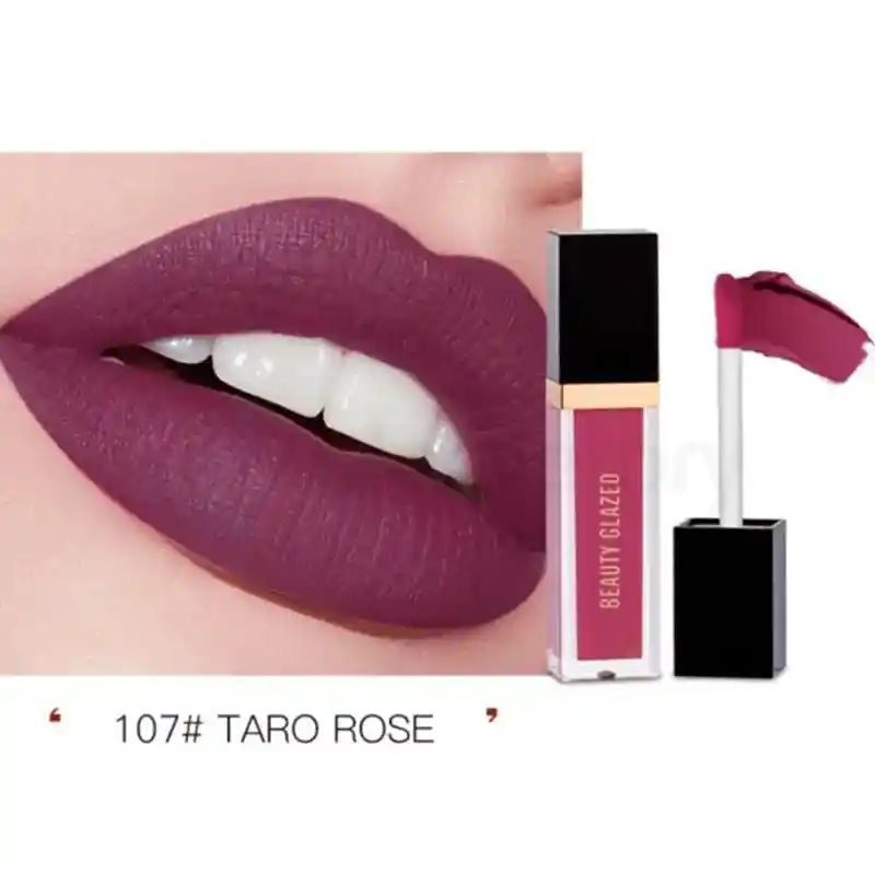 Beauty Glazed Matte Liquid Lipstick-Taro Rose 107