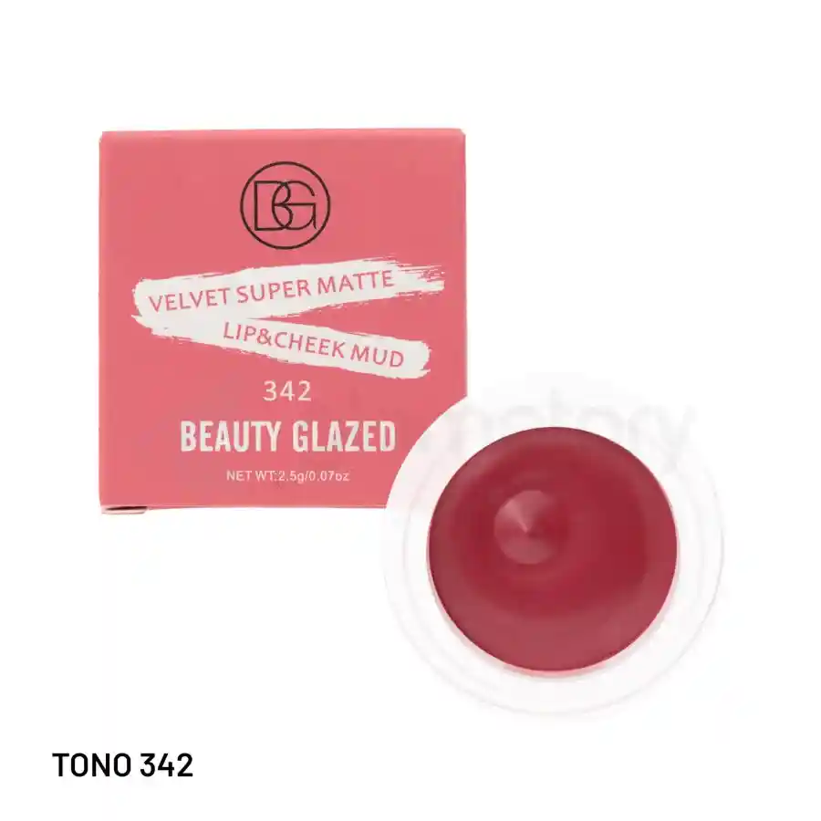 Beauty Glazed Velvet Super Matte Lip & Cheek Mud-342 thumbnail 3