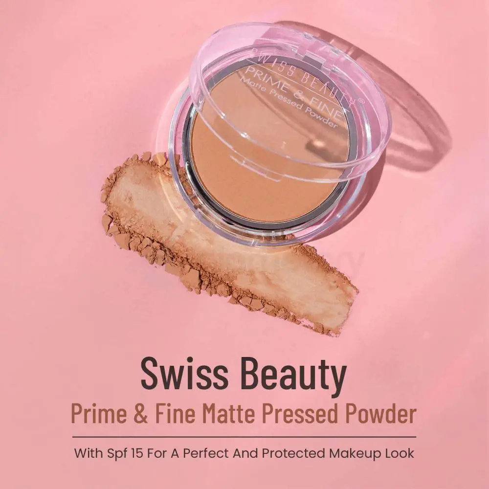 Swiss Beauty Prime & Matte Pressed Powder Nude Beige 03 thumbnail 3