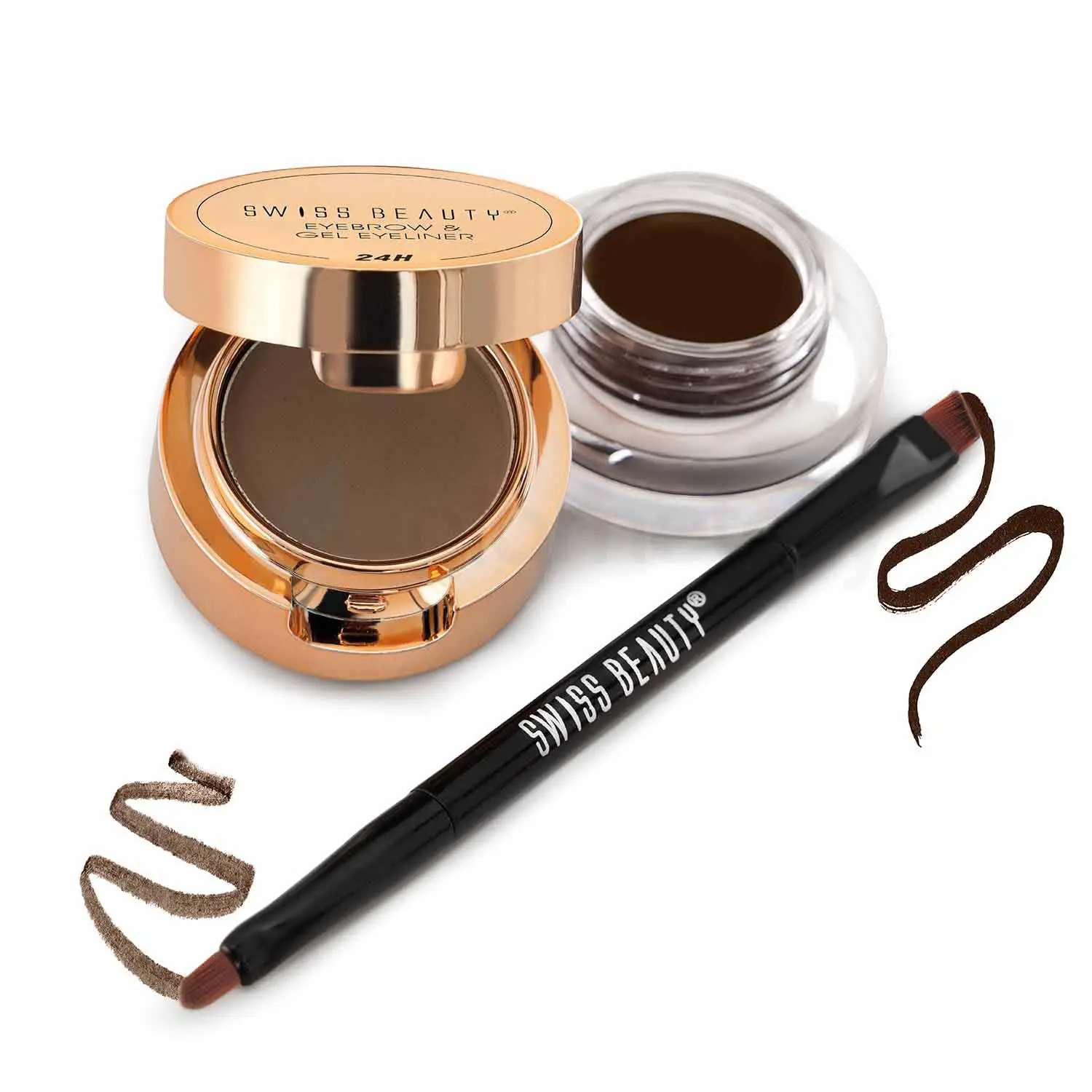 Swiss Beauty Eyebrow & Gel Eyeliner 2 in 1 - 02 Brown