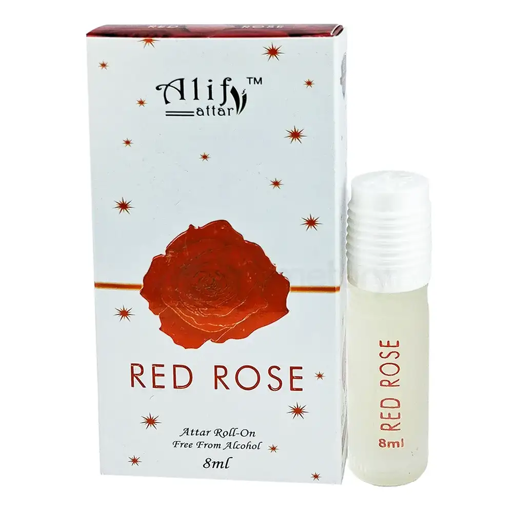 Alif Red Rose Roll On Attar-8ml