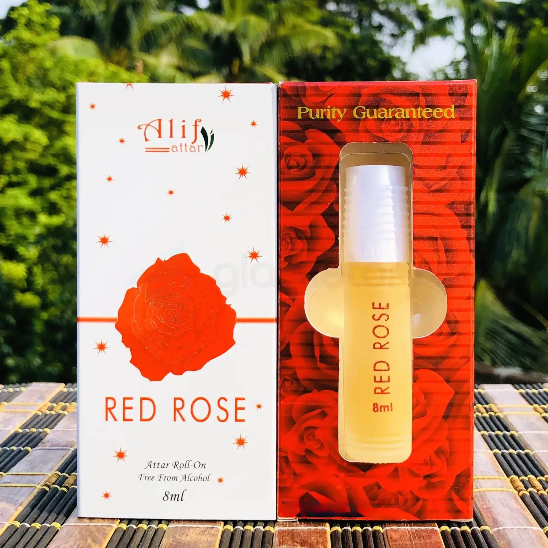 Alif Red Rose Roll On Attar-8ml thumbnail 4