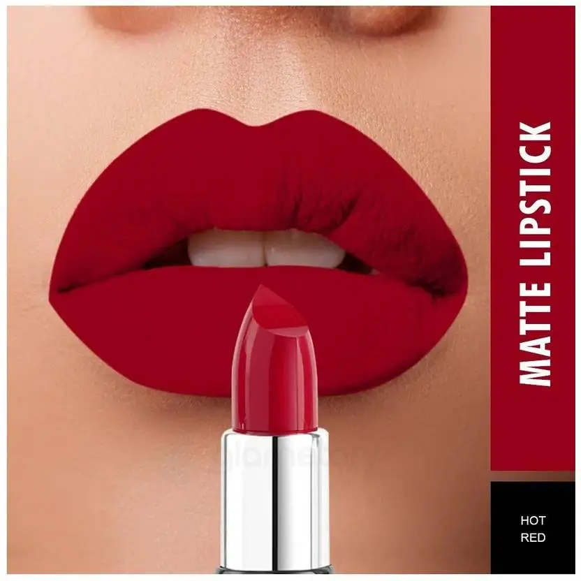 Swiss Beauty Pure Matte Lipstick-221 Hot Red
