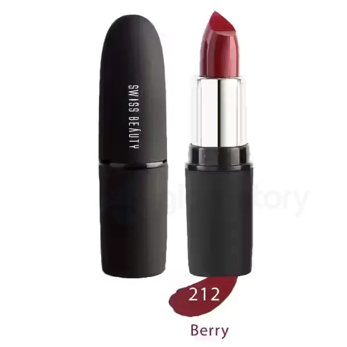 Swiss Beauty Pure Matte Lipstick-212 Berry