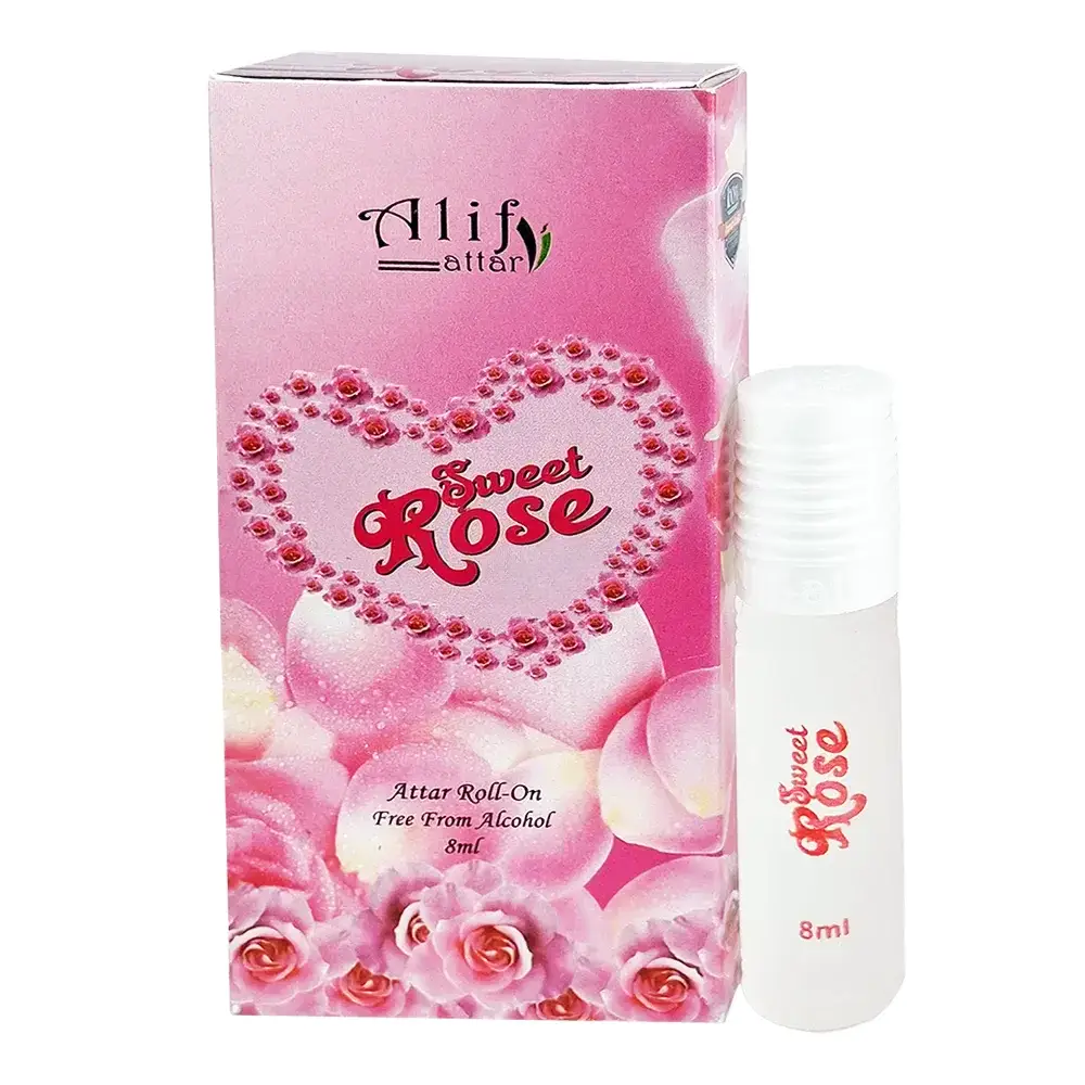 Alif Sweet Rose Roll On Attar-8ml