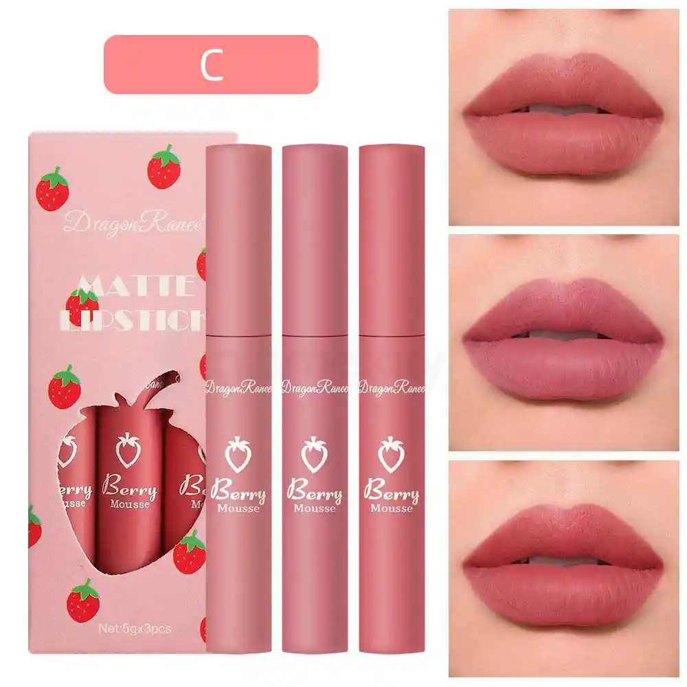 Dragon Ranee Matte Lipstick Set Shade C-3pcs