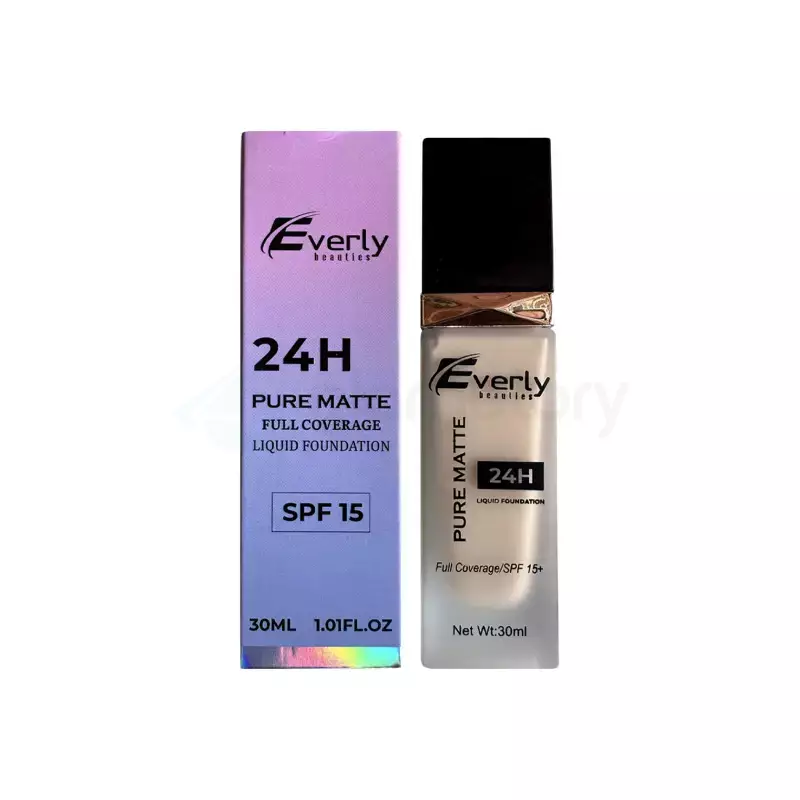 Everly Beauties Pure Matte Liquid Foundation SPF-15 Natural