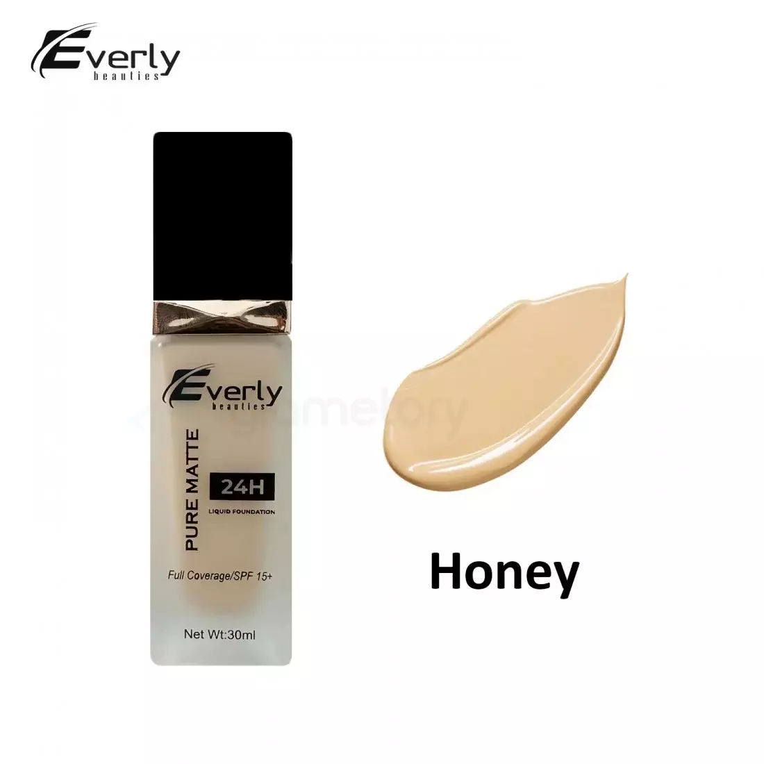 Everly Beauties Pure Matte Liquid Foundation SPF-15 Honey