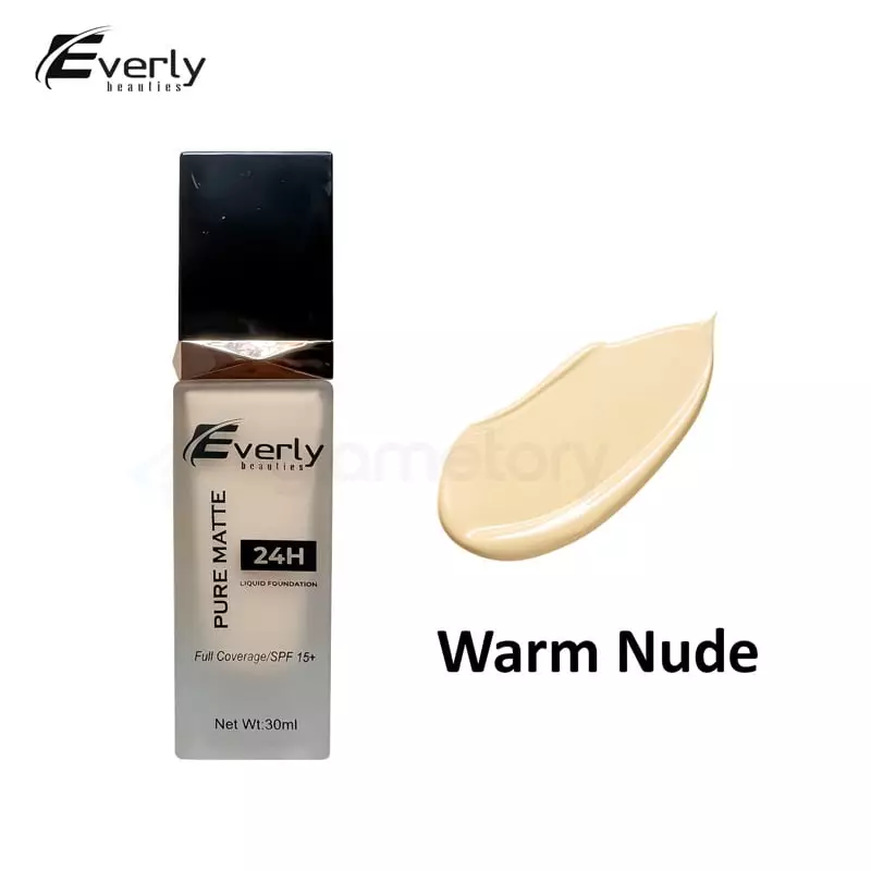 Everly Beauties Perfect Skin Glow Foundation SPF-15 Warm Nude
