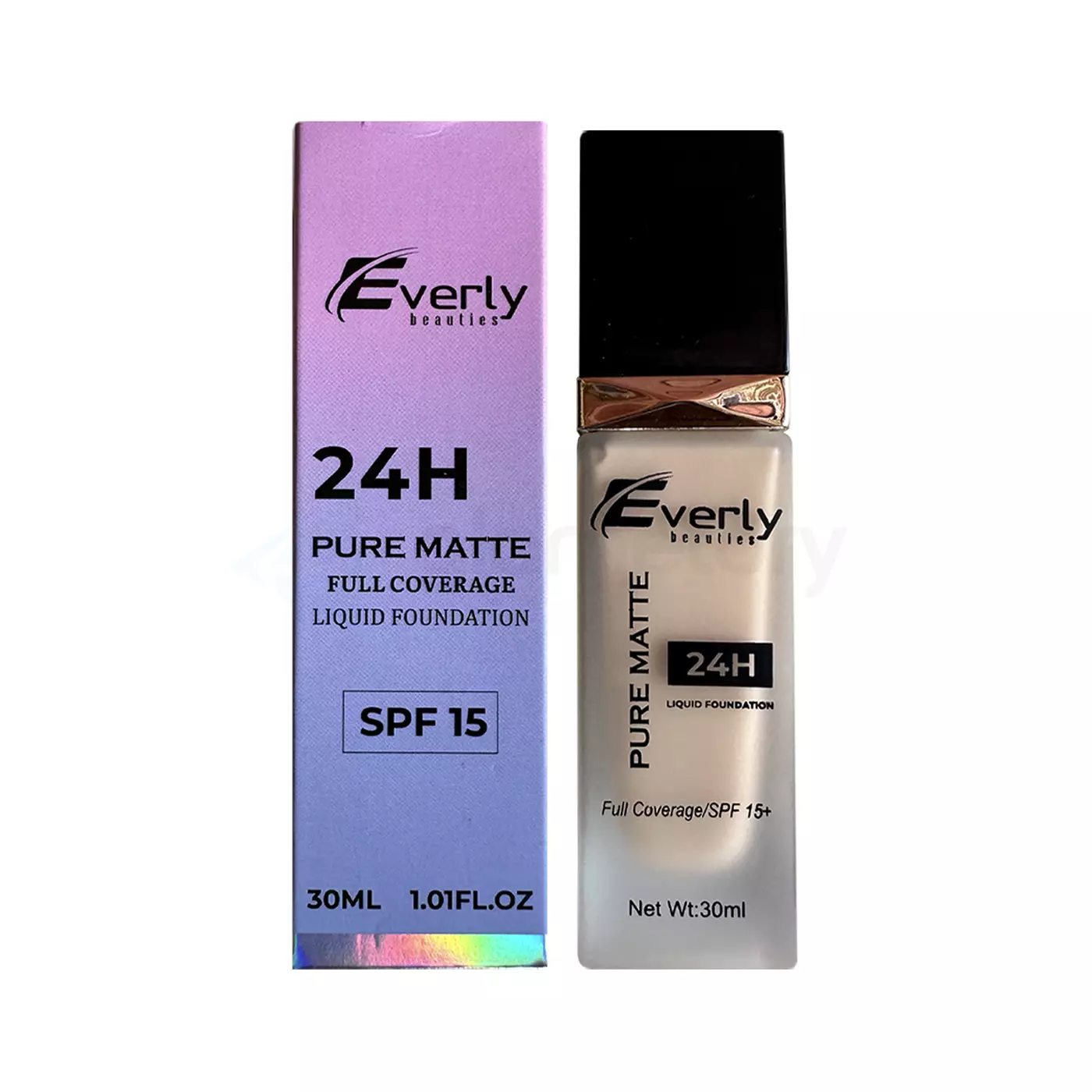 Everly Beauties Pure Matte Liquid Foundation SPF-15 Medium Beige