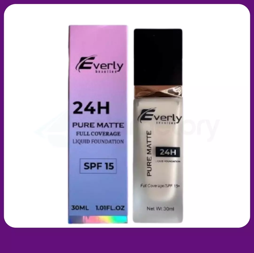 Everly Beauties Pure Matte Liquid Foundation SPF-15 Warm Beige thumbnail 3
