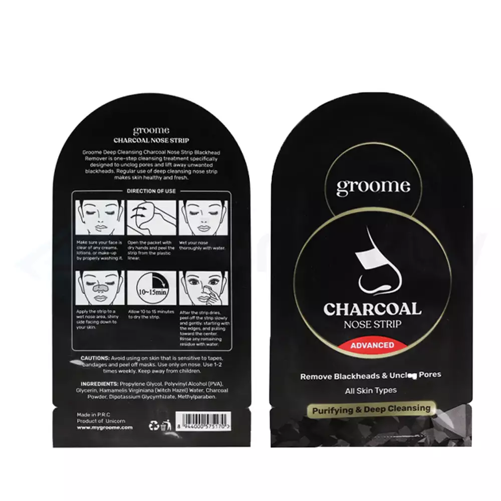 Groome Charcoal Nose Strips Purifying & Deep Cleansing thumbnail 3